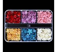 Minimalists Press on Flower Nails Accessories, Waterproof, E | 0.1mm Thick Resin Decorations for Wedding, Aesthetic Floral Nails Art Set Mix Matching, Professional Artists