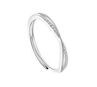 Minimalists Women's Crossed Line Rings In Sturdy Alloy Portable Accessory For Weddings Anniversaries And Engagements Moebius Strips Rings