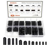 MINIMARU Rubber Vacuum Cap 177-Piece 12 Sizes Assortment Set, Automotive Carb Line & Hose Caps Kit for Carburetor, Manifold, Automotive 3/16'' 5/16" 1/4" 5/32'' 3/8'' 1/8'' 1/2"