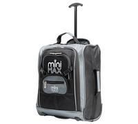 MiniMax Travel Trolley Case with Front Pocket for Toys/Dolls/Teddy Bear, Teddy Not Included, Black S