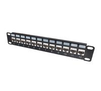 miniMEDIA 10 inch SOHO Cat 6A 12 Port Patch Panel for Ethernet LAN Network Cable