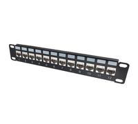 miniMEDIA 10 inch SOHO Cat 6A 12 Port Patch Panel for Ethernet LAN Network Cable