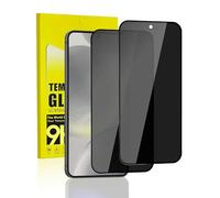 MiniMing Screen Protector for Tempered Glass Privacy Screen for Samsung Galaxy S24, Pack of 2 0.25 mm HD Clear Anti Spy for Samsung S24 Film, Fits Perfect Privacy Screen for Galaxy S24 Privacy Screen