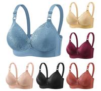 Minimiser Bras for Women UK Large Busts Front Fastening The Elderly Sleep Sports Adjustable Breathable Front Closure Padded Underwears Minimizer Non Wired Sport Women's Plus Size Bra Sky Blue