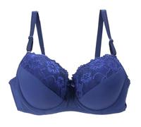 Minimiser Bras for Women UK Push Up Bras for Women Sexy Floral Lace Comfit Padded Support Underwire Bralettes Full Coverage Comfort Everyday Minimiser Bras Underwear Dark Blue 95D