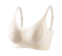 Minimiser Bras for Women UK Wireless Bra Sloggi Comfort Ladies Soft T Shirt Seamless Padded V Neck Bralettes with Extender Sports Body Breastfeeding Comfortable