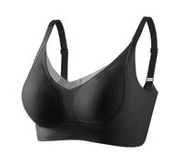 Minimiser Bras for Women UK Wireless Bra Sloggi Comfort Ladies Soft T Shirt Seamless Padded V Neck Bralettes with Extender Sports Body Breastfeeding Comfortable