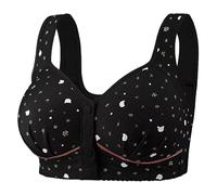 Minimizer Bras for Large Busts Front Fastening Bras for Women UK Cute Sexy Push up Everyday Seamless Bralettes Elegant Underwear with Wide Straps Comfortable Brassiere Plus Size Bra
