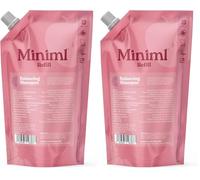 Miniml All Natural Body Wash and Bubble Bath - 1L Refill Moisturising Pink Grapefruit and Aloe Vera Sensitive Skin Eco Shower Gel Bath Soak Vegan Friendly High Foam (Pack of 2)
