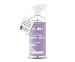 Miniml Eco Antibacterial Spray Surface Cleaner 750ml - French Lavender | Multi Purpose Anti-Bac Disinfectant - Natural Plant Based - Vegan Formula & Cruelty Free