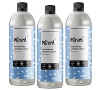 Miniml Eco Laundry Liquid Washing Detergent - 3x 1L Bottles - Natural Non Bio Fresh Linen Scented Clothes & Fabric Softener for Machine or Delicate Hand Cleaning - 100% Vegan & Cruelty Free