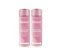 Miniml Natural Balancing Haircare Duo - Pink Grapefruit (2 x 400ml) - Shampoo & Conditioner Set for Healthy, Hydrated Hair - 99.6% Natural, Vegan & Cruelty-Free - Uplifting Citrus Formula