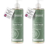 Miniml Natural Hand Wash - Calming Cucumber 400 ml Vegan & Cruelty Free Liquid Soap for Sensitive Skin, Moisturising & Gentle Everyday Hand Cleansing (Pack of 2)
