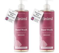 Miniml Natural Hand Wash - Uplifting Pink Grapefruit 400 ml, 99.6% Natural, Vegan & Cruelty-Free Liquid Soap for Sensitive Skin, Moisturising & Gentle Everyday Hand Cleansing (Pack of 2)