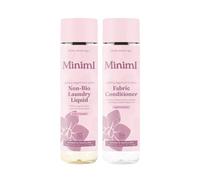 Miniml Natural Non-Bio Laundry Bundle - Pink Dragonfruit & Orchid (2 x 1L) - Liquid Detergent (33 Washes) & Fabric Softener (50 Washes) - Eco-Friendly, Vegan & Cruelty-Free Washing Set