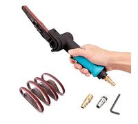 Minimprover Pneumatic Tool Air Belt Sander,1/4" Air Inlet,Air Belt Sander (3/8" x 13") with 12pc Belts (#40，#60，80#，120#),3/8" Air Belt Grinder for Aluminium, Iron, Steel and Etc. Metal Polishing