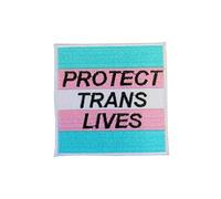 Minimum Mouse Protect Trans Lives Iron On Patch