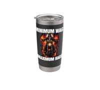 Minimum Wage Maximum Rage Cringe Skeleton Stainless Steel Insulated Tumbler