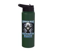 Minimum Wage Maximum Rage Werewolf Stainless Steel Insulated Water Bottle