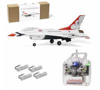 MinimumRC F-16 Thunder-Birds EDF RC Jet, 290mm Wingspan 30mm Ducted Fan Delta Wing Mixing RC Airplane with Gyro Stabilization (Left-hand/Brushed motor/4 Battery)