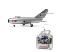 MinimumRC MiG-15 Micro EDF Jet RC Airplane, 30mm Ducted Fan 2S Power System 4CH Military Fighter RC Airplane with Gyro Stabilization for Collection or Gift