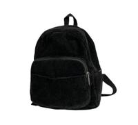 MININAI Aesthetic Backpack Mini Classic Corduroy College Backpack for Women Cute Retro Grunge Backpack Casual Daypack, Black, One Size, Daypack Backpacks