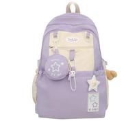 MININAI Coquette College Backpack Y2K Kawaii Preppy Large Laptop Bookbag Casual Aesthetic Fashion Travel Daypack for Women (Purple)