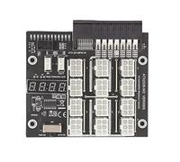Mining GPU/PSU Power Supply Breakout Board,1600W 12V 12 x 6pin Mining Server Power Supply for for HP500W 1600W 2200W GPU,Flash LED Function