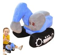 Mining Pillow - Cartoon Construction Character Cushion | 10" Excavator Car Backrest, Cozy Sofa Decorative Gift for Boys and Girls Plush Toy is perfect to take with you on the go. Small and lightweight