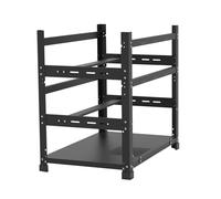 Mining Rig Frame - 12cm Rack For 12 GPU Mining Case - Stackable Frame | Durable Open-air Minings Rig Frames With Support For Full-size Motherboard, 8 Fans, And 2 Supplies.