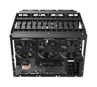 Mining Rig Frame - PC Component Open Rack Holder, Airflow Friendly Mount | Steel Skeleton for Graphic Cards, CPU, Powers Supply, Fan, Blockchain Assembly, diys Station, Cryptocurrency Hardware Setup