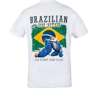 MINIOEM T Shirt. Fightwear. Brazilian Jiu Jitsu. Live to Fight Fight to Live. Gym. Training. MMA. Casual Wear. L White