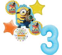 Minions 3rd Birthday Party Supplies Balloon Bouquet Decorations