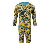 MINIONS All in One Swimsuit for Boys, 100% Polyester with Rear Zip, Yellow, 3-4 Years