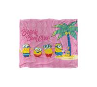 Minions Beach Bum Club Silky Touch Blanket 152x127cm Universal White One Size
