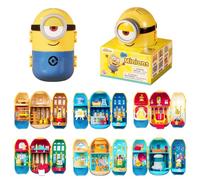 Minions Blind Box Figures, Toys Surprising Party Series, Mini Figures Set for Home Decor Desk Accessories, Delicate Ornament with Stickers & Accessories for Adults & Kids Age 3+, 1 Pack