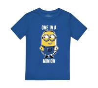 Minions Boy's One In A Minion T-Shirt in Blue | Size: 5-6 Years Minions Blue 5-6 Years