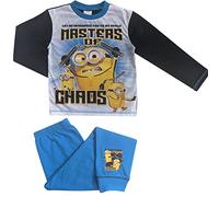 MINIONS Boys Pyjamas - Long Sleeved - 4 to 10 Years - 5-6 Years Blue/Black