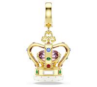 Minions Crown charm, Mixed cuts, Multicoloured, Gold-tone plated