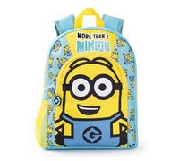 Minions Dave Boys Blue & Yellow Backpack | Adjustable Rucksack with All-Over Character Print | School Sports Bag with Organised Storage | Kids Minions Merch