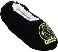 MINIONS Despicable Me Plush Slippers with Non-Slip Nubs Black 25/26