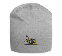 Minions Embroidered Stuart with A Banana Beanie Heather Grey