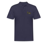 Minions Embroidered Stuart with A Banana Men's Polo Shirt Navy