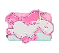 Minions: Fluffy Unicorn Rainbow Glitter Zip Around Wallet