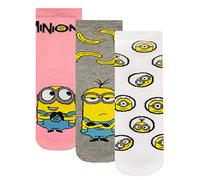 MINIONS Girls Socks Pack of 3 Multicoloured 6-8