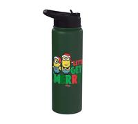 Minions Holiday Let's Get Merry Kevin & Stuart Stainless Steel Insulated Water Bottle