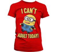 Minions I Can't Adult Today Girly Tee Damen T-Shirt Red