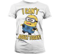 Minions I Can't Adult Today Girly Tee Damen T-Shirt White
