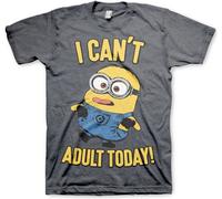 Minions I Can't Adult Today T-Shirt Dark-Heather