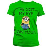 Minions I Got My Eye On You Girly Tee Damen T-Shirt Green